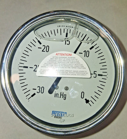 Wika Pressure Gauge 4" Dial Dia 1/4" LBM SS 50786849