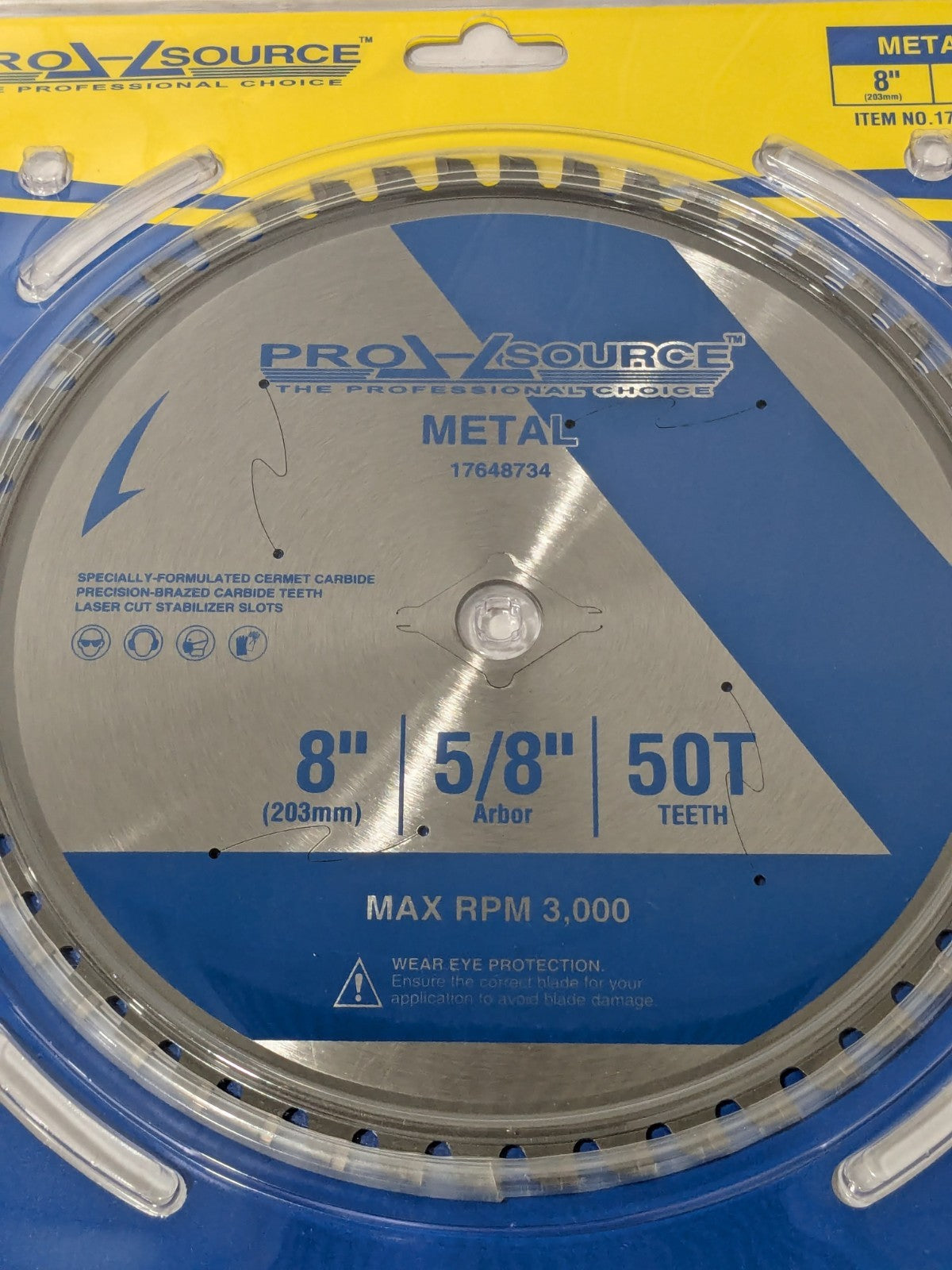 PRO-SOURCE Wet & Dry Cut Saw Blade: 8" Dia, 5/8" Arbor Hole 17648734