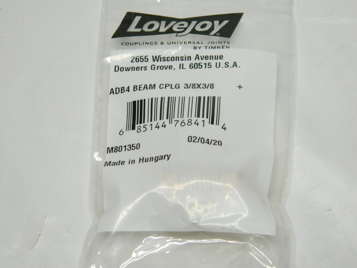 LOVEJOY 3/8" Max Bore Diam, Flexible Clamp Hub Coupling 68514476841