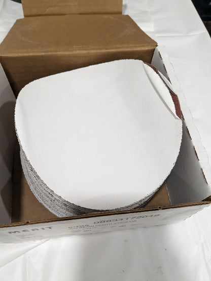 Merit 6" Dia PSA Disc: 80 Grit, Aluminum Oxide Qty 50 08834172049