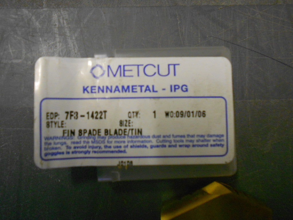 Metcut  FiN TiN Spade Blade 7F3-1422T