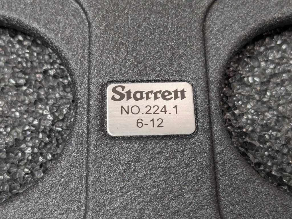 Starrett 6 Piece Mechanical Outside Micrometer Set 6 to 12" Range 72704