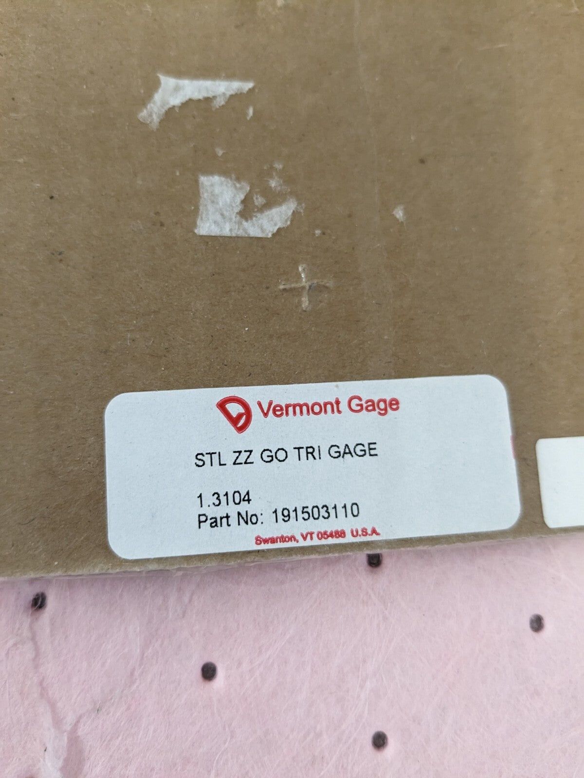 VERMONT GAGE Class ZZ Plus Plug Gage: 1.3104" Dia 1.3104 PLUS
