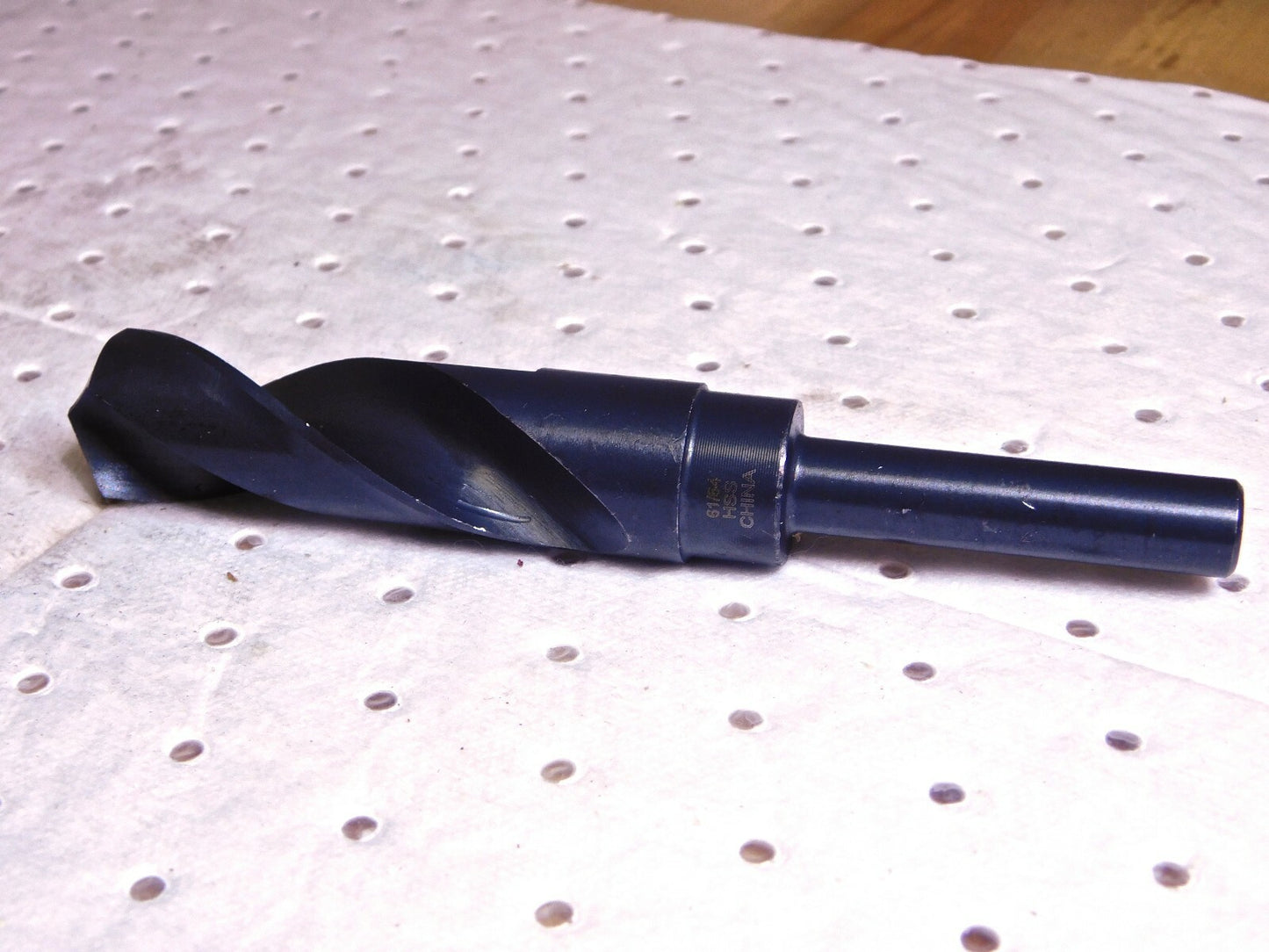 Interstate Silver & Deming Drill 61/64 Dia 118º Pt 1/2 Shank 3 Fl L 01340611