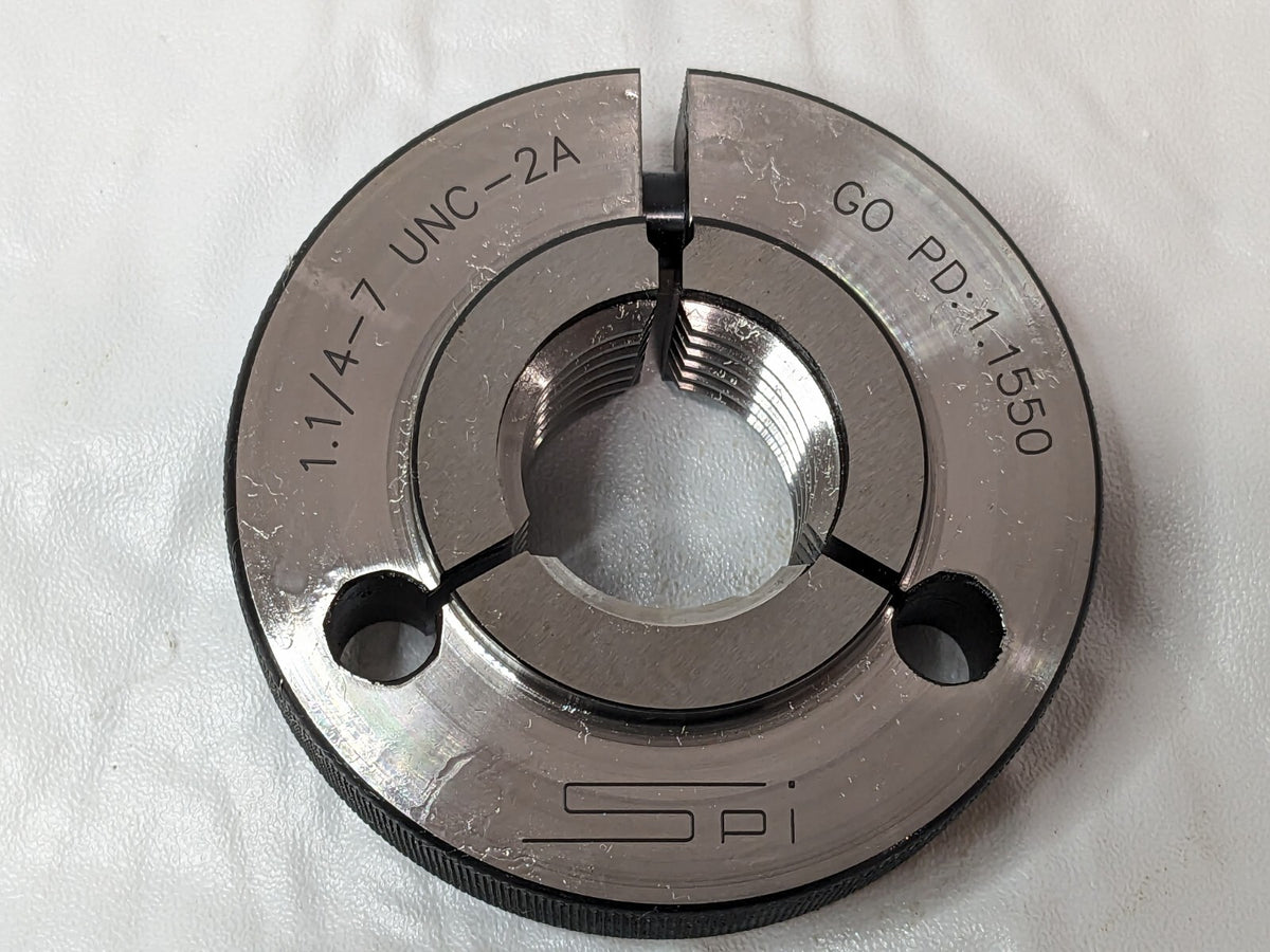 SPI Single Threaded Ring Gage 1-1/4-7 UNC-2A GO PD 1.1550 23-217-3