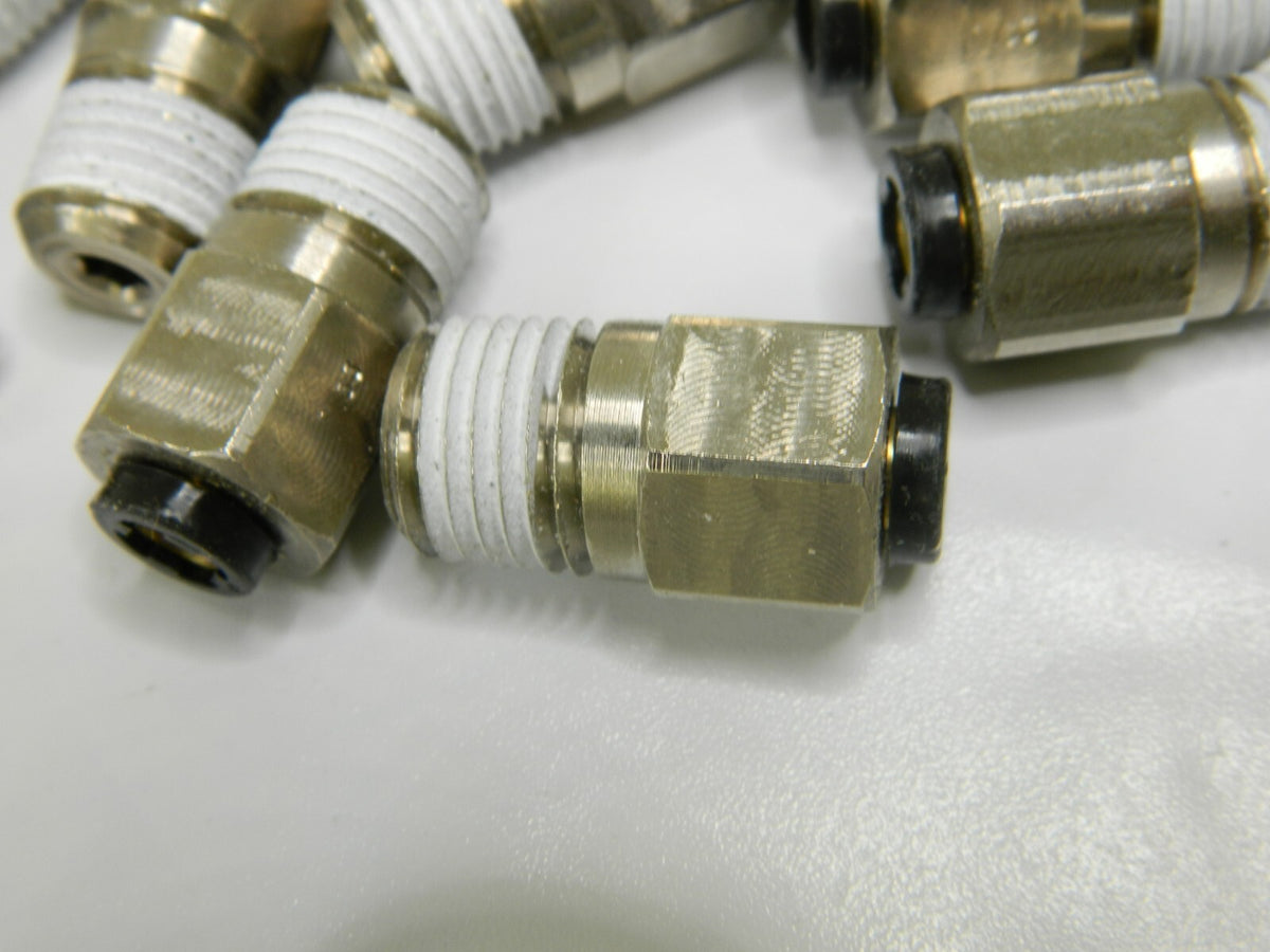 Parker Male Connector, 3/16 In OD, 260 PSI, 1/4" Thread Qty 10 3175 55 14