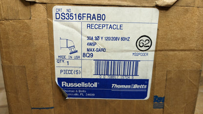 T&B Russelstoll DS3516FRAB Hazardous Locaction Plug Receptacle GN JB RCP