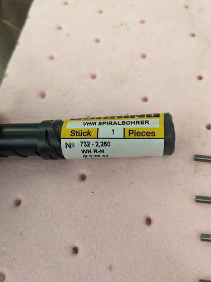 Guhring Type N General Purpose Stub Length Drill 5pk, #32 Drill 9024630029500