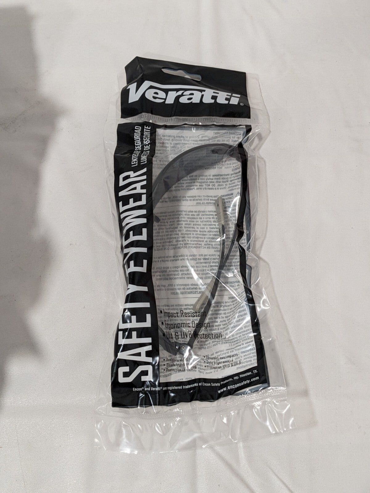 Encon Veratti 429 Black-Gray Frame, Gray Lens Safety Glasses Qty 12 08204924