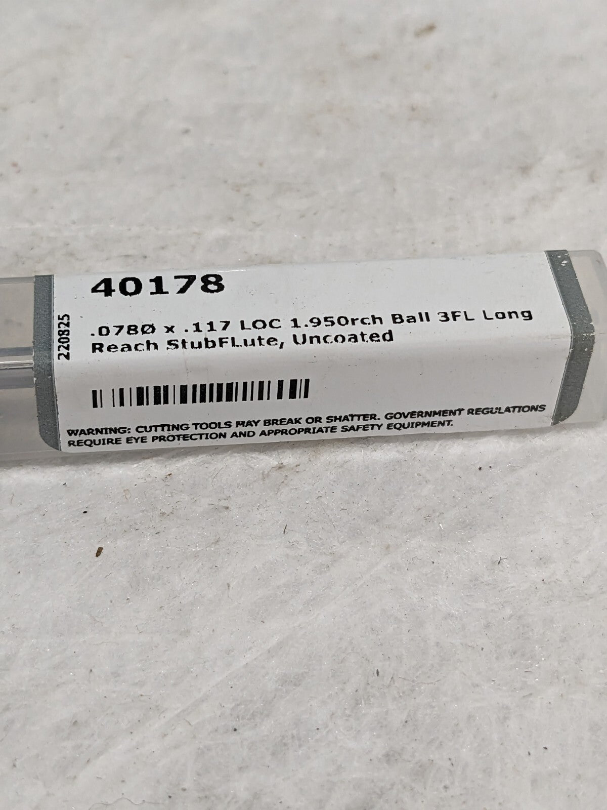 HARVEY TOOL Ball End Mill: 5/64" Dia, 0.1170" LOC, 3 FL, Solid Carbide 40178