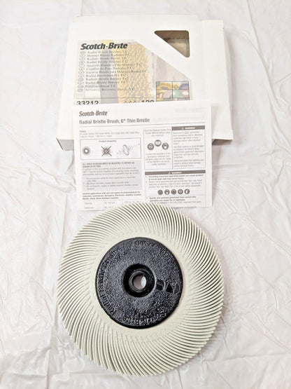 3M Scotch-Brite Radial Bristle Brush T-C P120 6" x 7/16" x 1" 33212