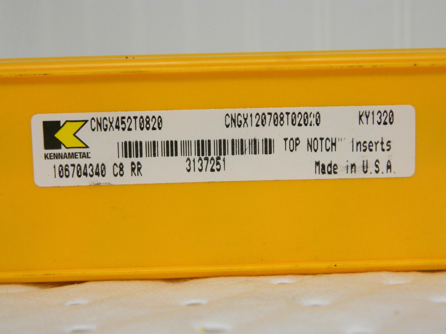 Kennametal Top Notch Ceramic Inserts CNGX452T0820 KY1320 QTY 10 3137251