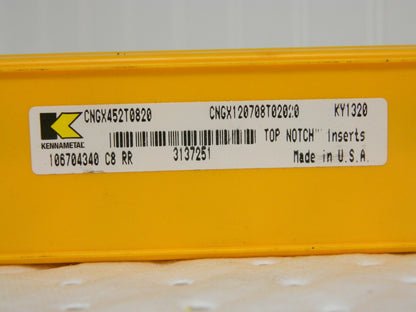 Kennametal Top Notch Ceramic Inserts CNGX452T0820 KY1320 QTY 10 3137251