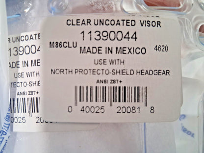 Sperian Clear Face Shield Replacement Window QTY5 0.7" Thick 11390044
