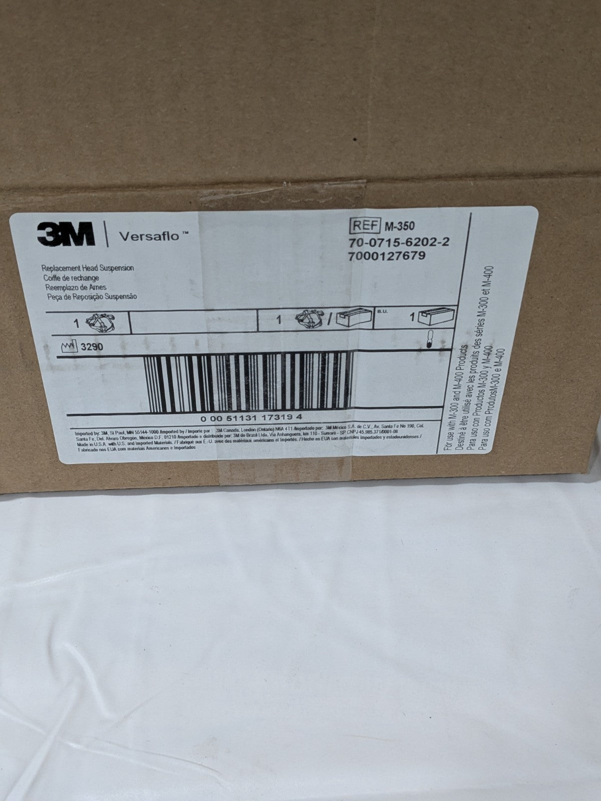3M PAPR/SAR Strap: Use with M-300 &amp; M-400 Series Hard Hats 7000127679