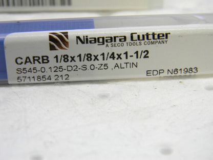 NIAGARA CUTTER Square End Mill 5 FL Solid Carbide QTY 5 17003581