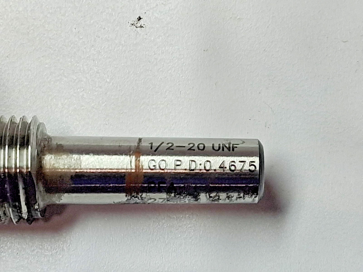 SPI Plug Single End Thread Gage 1/2-20 Thread 2B Class Go 34-289-9