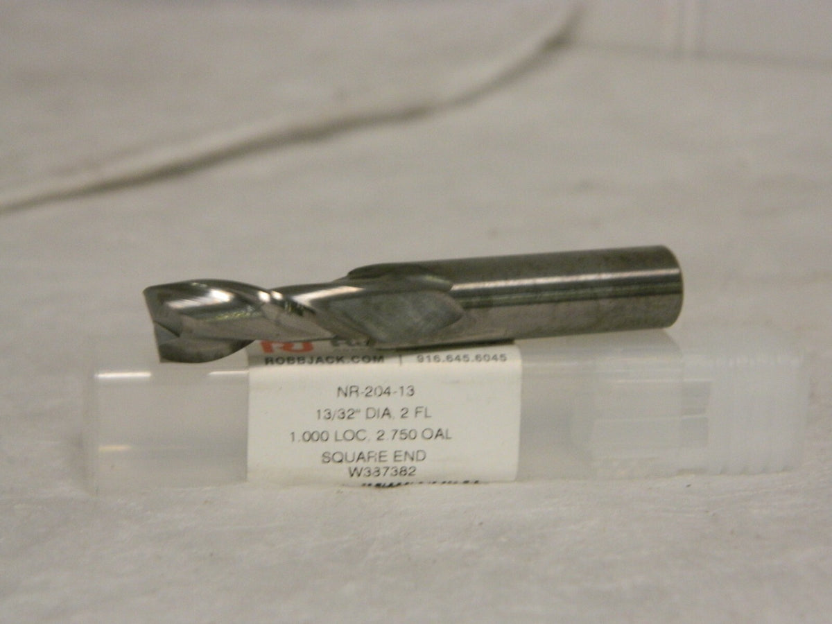 RobbJack Solid Carbide Square End Mill 13/32" 1" LOC 2-3/4" OAL 2