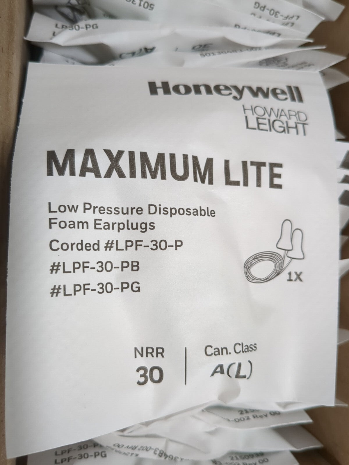 HOWARD LEIGHT Earplugs 100prs : 30 dB, Polyurethane, Bell, No Roll, Corded