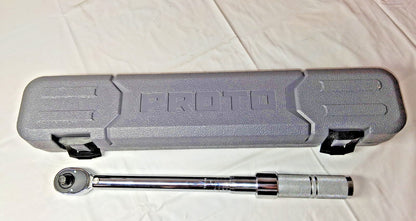 Proto Ratcheting Head Micrometer Torque Wrench 3/8" Drive 16-80 Ft/Lb J6006