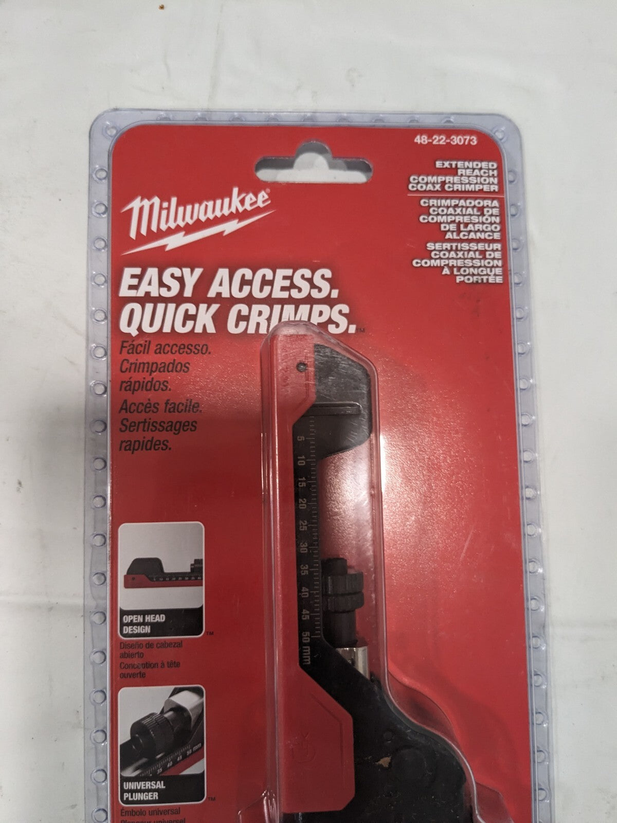 Milwaukee Extended Reach Compression Coax Crimper 48-22-3073