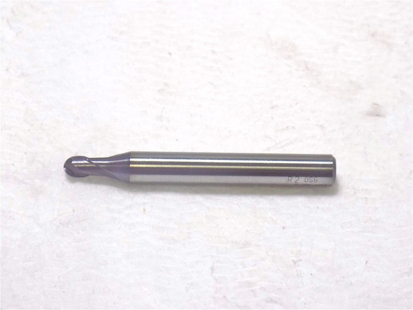 OSG High Precision Ball End Mill 3.85mm Neck Dia 2Fl TiAN 6mm Shank Dia 3040640
