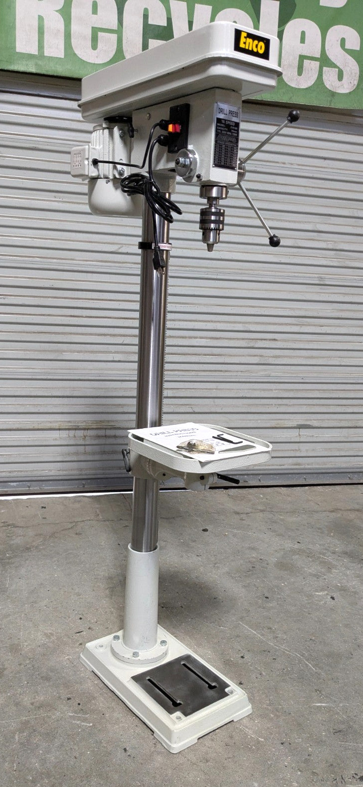 ENCO Drill Press  13.622" Swing  3/4HP  Step Pulley Drive 115V  Scratch &am