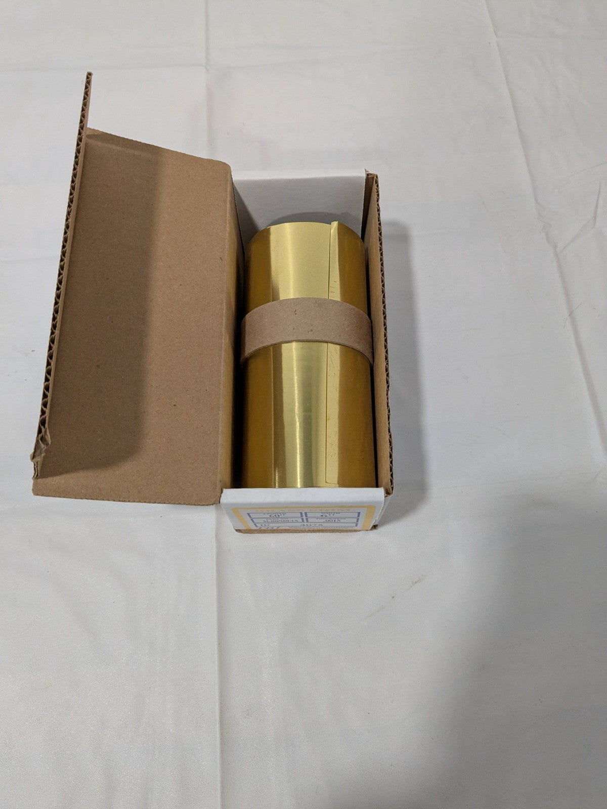 Metal Brass Shim Stock: Roll, 0.0015" Thick, 60" Long, 6" Wide M-BBN60-1X