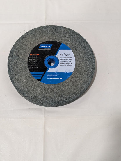 Norton Bench & Pedestal Grinding Wheel: 6" X 3/4" X 1" 66252837190