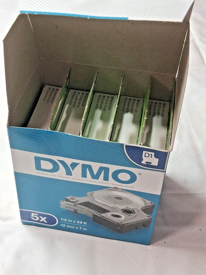 Dymo 23' Black Label Tape 5PK 45010
