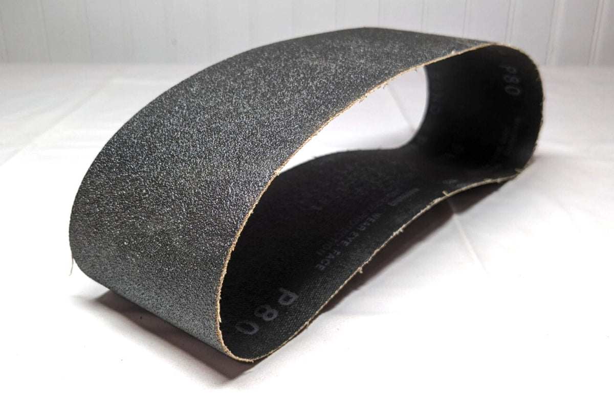 Abrasive Sanding Belt  3"Wide  24"OAL  80Grit  Silicon Carbide  *QTY 9