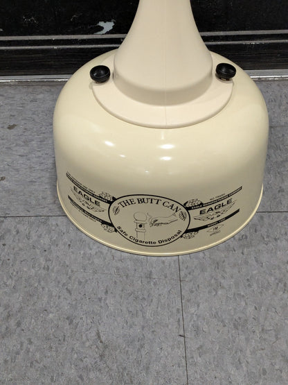 Eagle 2 Gal Galvanized Steel w/Polyethylene Tube Cigarette Receptacle 1202BEI
