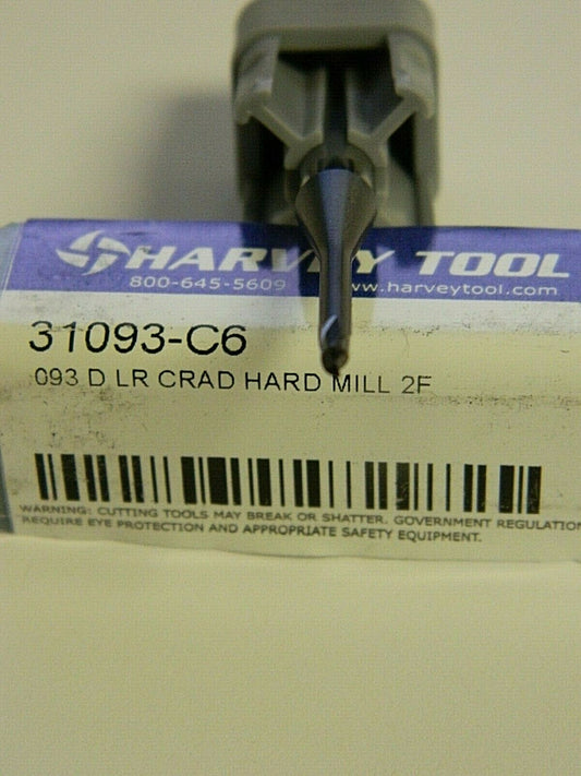 Harvey LOC0  .0740. 2 FL Corner Radius & Corner Chamfer End Mills 31093-C6