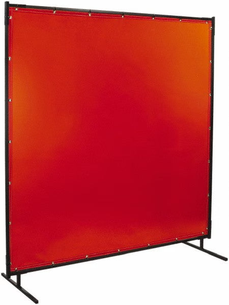 STEINER  Portable Welding Screen Kit  6' x 6' with Orange Vinyl Screen