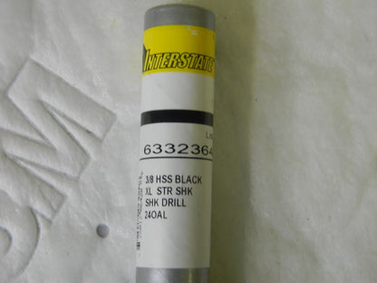 Interstate Extra Length Drill Bit 3/8 HSS 118º RH 3/8 Shank 24 OAL 63323646