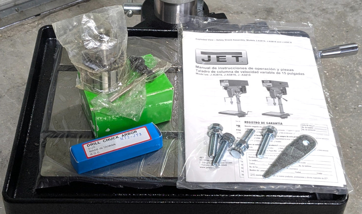 JET Drill Press  J-A5816  15" Swing   1 hp  115 & 230 V  400-5000 RPM