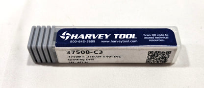 HARVEY TOOL  Carbide Spotting Drill  1/8" Dia  90 ° Point  2FL  37508-C3