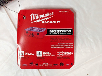 Milwaukee PACKOUT Deep Organizer 50 LB Capacity 48-22-8432