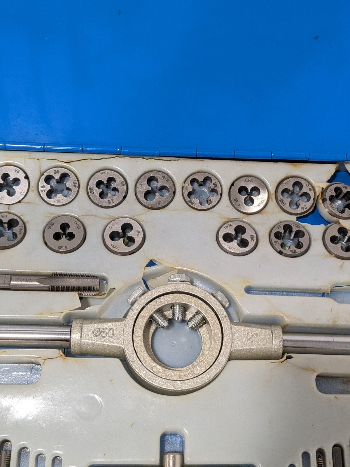 Tap and Die Set #4-40 to 1-14 Tap NPT UNC UNF INCOMPLETE 03959038