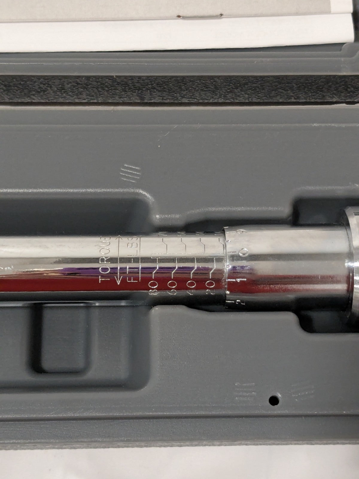 Proto Micrometer Torque Wrench: 1/2" Drive, Foot Pound J6008C