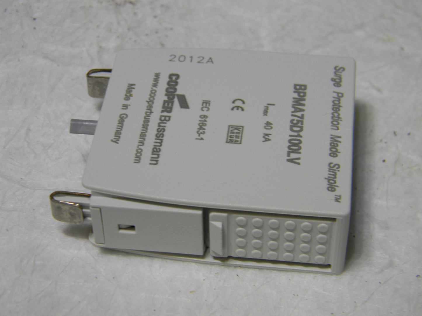 Cooper Bussmann Hardwired Surge Protector 1Pole 1PH 100DC/75AC BPMA75D100LV