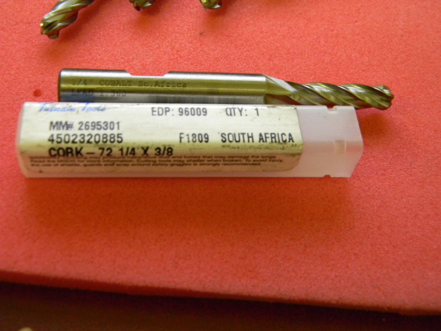 Putnam Tools Ball End Mill 1/4" x 3/8" x 1" x 2-13/16" 4F Co
