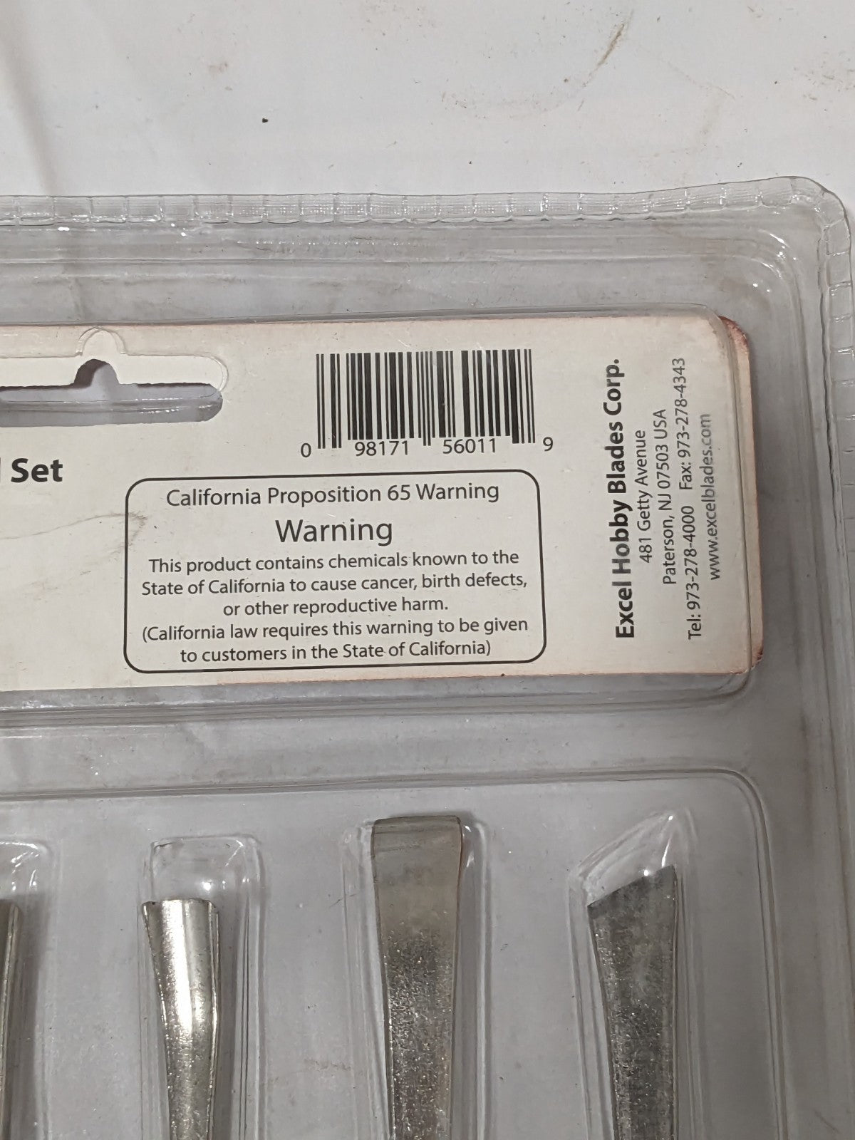 EXCEL BLADES 6 Piece Wood Gouge Set 7" OAL, Steel Blade 56011