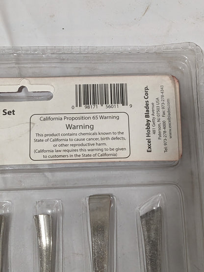 EXCEL BLADES 6 Piece Wood Gouge Set 7" OAL, Steel Blade 56011