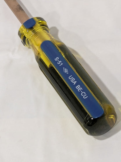Ampco Non-Sparking Slotted Screwdriver: 25/64" Width, 12" Blade Length S-51