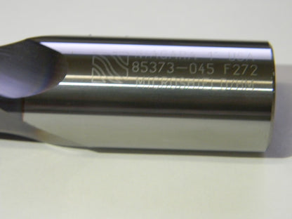 Niagara Cutter 1" Diam 2 FL SE  SC  0.045" Corner Radius End Mill  853