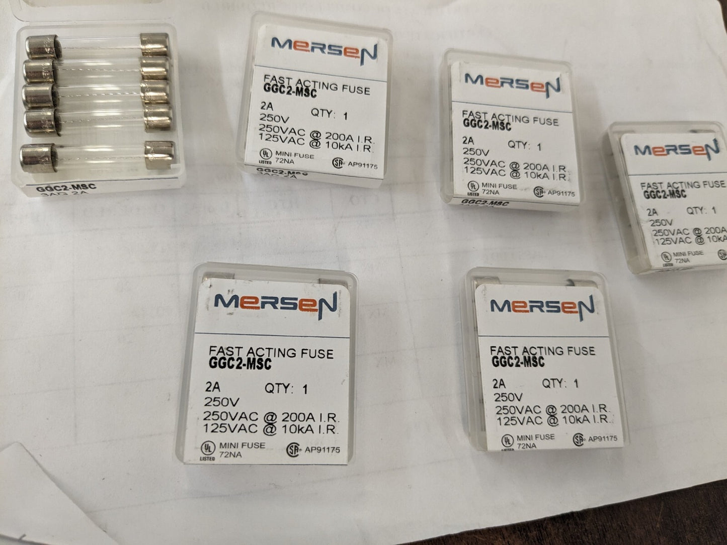 FERRAZ SHAWMUT Cylindrical Fast-Acting Fuse 30pk 2 A 1/4 Dia GGC2-MSC