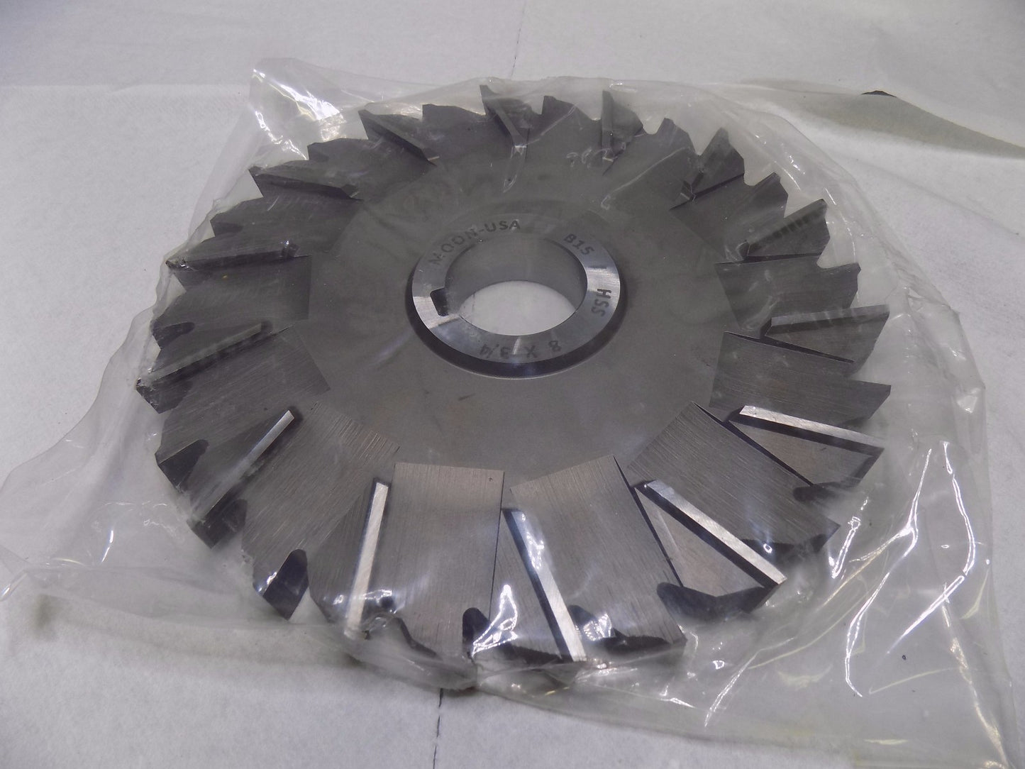 Moon Cutter Side Mill Cutter 8" x 3/4" x 1-1/2" 28T HSS Staggered