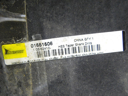Interstate HSS 5MT Taper Shank Drill Bit 1-25/32 118º Pt 17-1/8 OAL 01551506