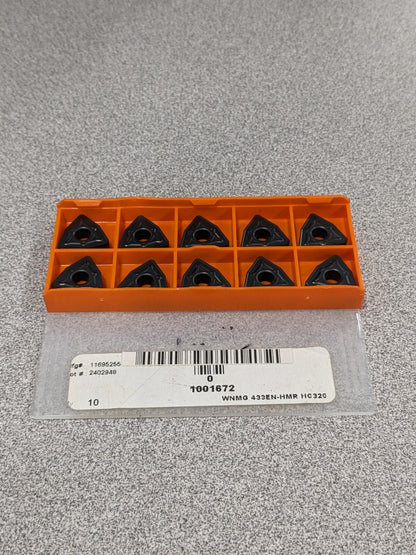 HERTEL Turning Insert: WNMG433ENHMR HC320T, Solid Carbide Qty 10 1001672